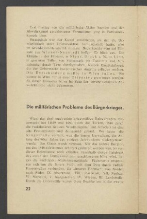 Die militärischen Probleme des Bürgerkrieges