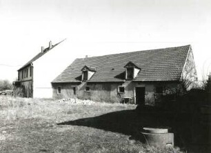 Moritzburg-Steinbach, Dorfstraße 2. Wohnstallhaus (1886/1900). Stallanbau
