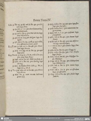 Errata Tomi IV.