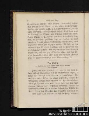 4. Kultivierter und wilder oder todter Boden. Untergrund.