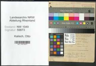 Entnazifizierung Otto Kalisch , geb. 29.07.1893 (Lehrer)