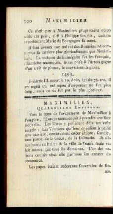 Maximilien, Quarantieme Empereur