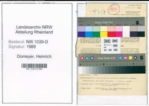 Entnazifizierung Heinrich Domeyer , geb. 02.11.1890 (Polizeimeister)