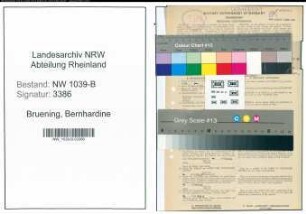 Entnazifizierung Bernhardine Bruening , geb. 21.09.1904 (Lehrerin)