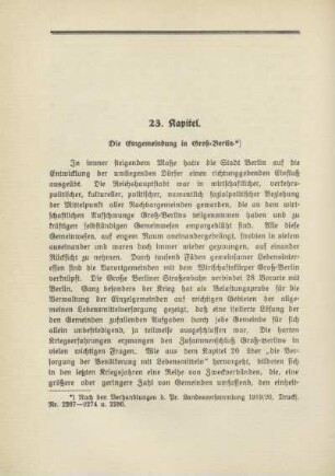 23. Kapitel. Die Eingemeindung in Groß-Berlin