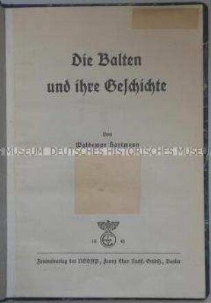Schrift über die Balten und ihre Geschichte