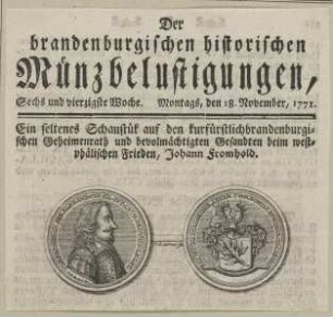 Bildnis des Johann Fromhold