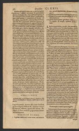 Decisio CLXXII.
