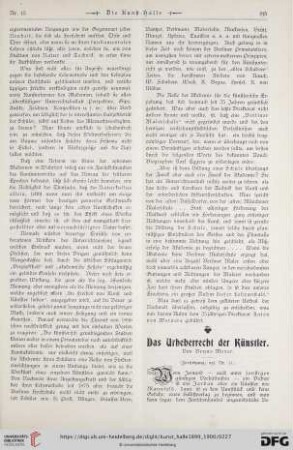5: Das Urheberrecht der Künstler