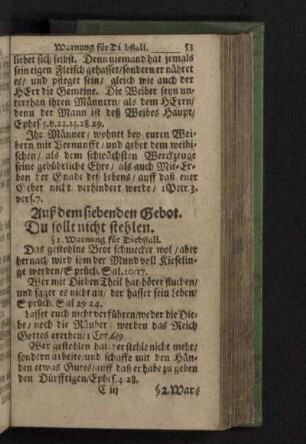 Auß dem siebenden Gebot. Du sollt nicht stehlen.