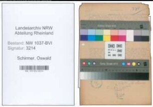 Entnazifizierung Oswald Schirmer , geb. 03.11.1887 ()