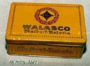 Blechdose für 50 Stück Zigaretten "WALASCO Waldorf-Astoria"