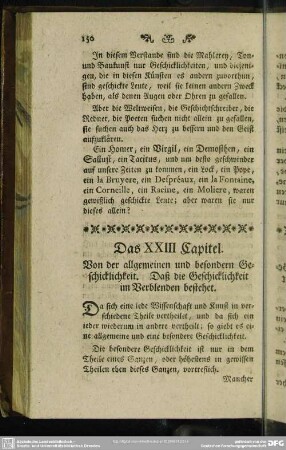 Das XXIII. Capitel. Von der allgemeinen und besondern Geschicklichkeit. Daß die Geschicklichkeit im Verblenden bestehet