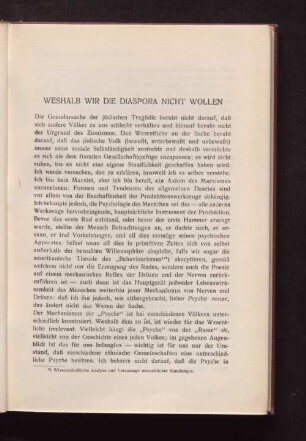 Weshalb wir die Diaspora nicht wollen