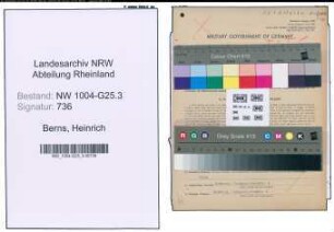 Entnazifizierung Heinrich Berns , geb. 28.12.1903 (Kaufmann)