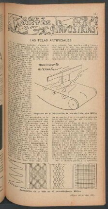 Las telas artificiales : Artes e industrías