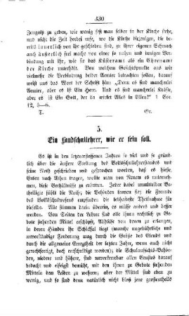 Ein Landschullehrer, wie er sein soll