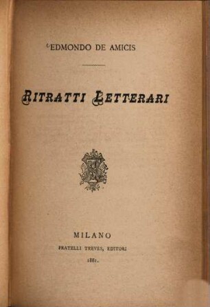 Ritratti letterari