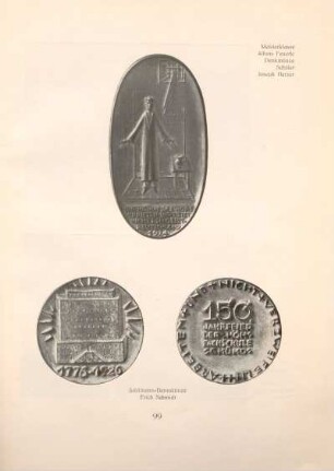 Meisterklasse Alfons Feuerle, Denkmünze, Schüler Joseph Herzer / Jubiläums-Denkmünze Erich Schmidt