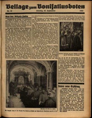 Zweite Ausgabe vom Sonntag, den 10. September 1933.