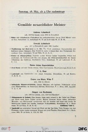 Gemälde neuzeitlicher Meister (Nr. 1-129)