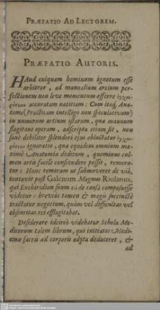 Praefatio Autoris