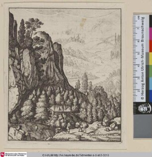 [Hof unterhalb eines Steilhangs; House below a rocky Escarpment]