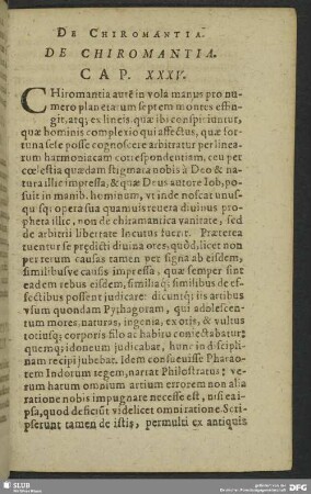 De Chiromantia. Cap. XXXV.