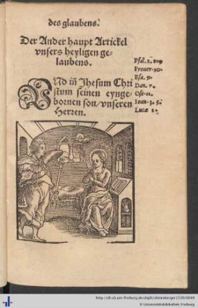 Der Ander haupt Artickel unsers heyligen gelaubens