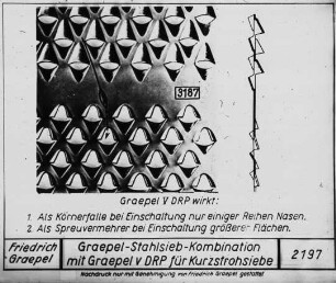 Graepel-Stahlsieb-Kombination mit Graepel v DRP für Kurzstrohsiebe
