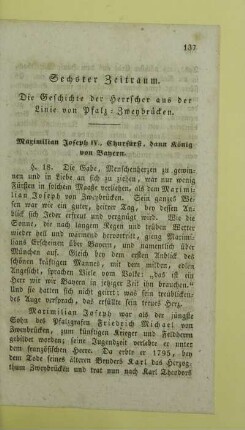 Sechster Zeitraum. Die Geschichte der Herrscher aus der Linie von Pfalz-Zweybruecken