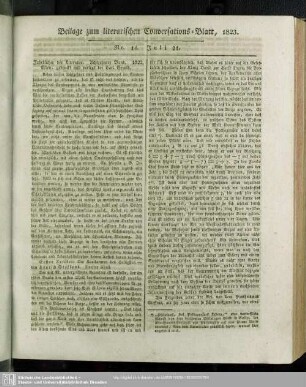 Beilage zum literarischen Conversations-Blatt, 1823. Nr. 14. Juli 21.