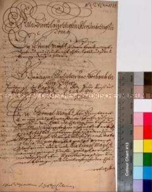 Schreiben von Heinrich Herzog von Sachsen-Barby an Friedrich Wilhelm I. König in Preußen