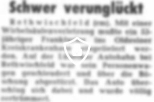 Schwer verunglückt