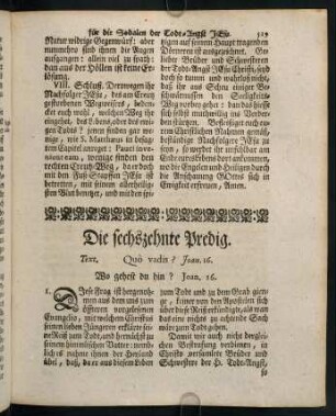 519-547, Sechszehnte - zwanzigste Predig