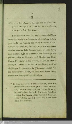 II. Mittlere Geschichte der Kunst in Sachsen vom Anfange des 18ten Jahrhunderts