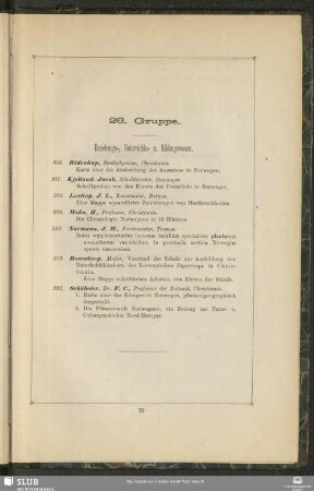 26. Gruppe. Erziehungs-, Unterrichts- u. Bildungswesen