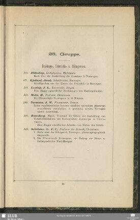 26. Gruppe. Erziehungs-, Unterrichts- u. Bildungswesen