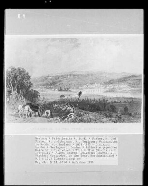 Wanderungen im Norden von England, Band 2 — Bildseite gegenüber Seite 50 — Corbridge, on the Tyne, Northumberland