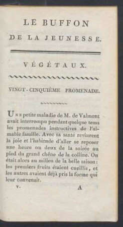 Vingt-cinquième promenade.