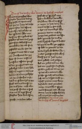 Sopronius Eusebius Hieronymus, Prolog zu Jeremia