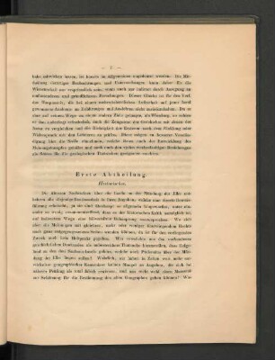 Erste Abtheilung. Historisches.