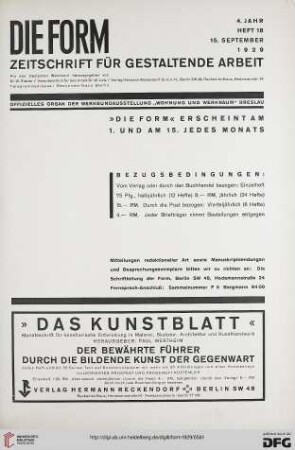 Heft 18 (15. September 1929)