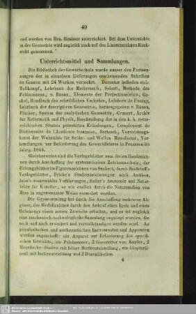 Unterrichtsmittel und Sammlungen