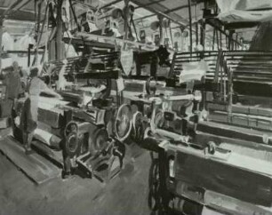 Studie aus der mechanischen Weberei Zittau - Weberei