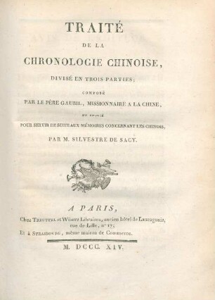 Traité de la chronologie chinoise