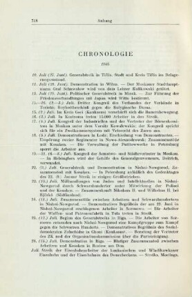 Chronologie