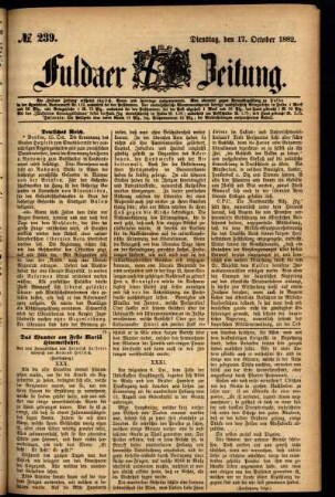Ausgabe vom Dienstag, den 17. Oktober 1882.
