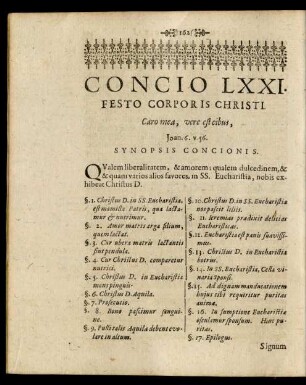 Concio LXXI. Festo Corporis Christi.