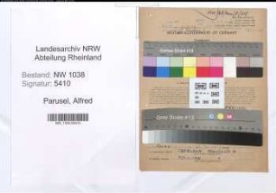 Entnazifizierung Alfred Parusel , geb. 09.02.1901 (Zollbeamter)